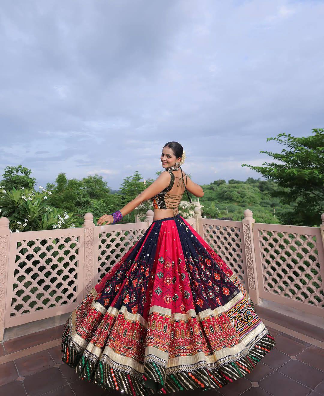 Women Designer Traditional Printed Lehenga Choli with Embroidered Dupatta