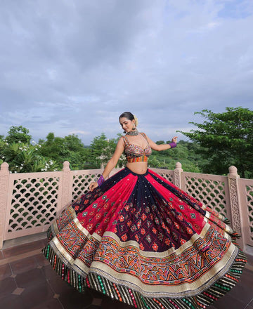 Women Designer Traditional Printed Lehenga Choli with Embroidered Dupatta