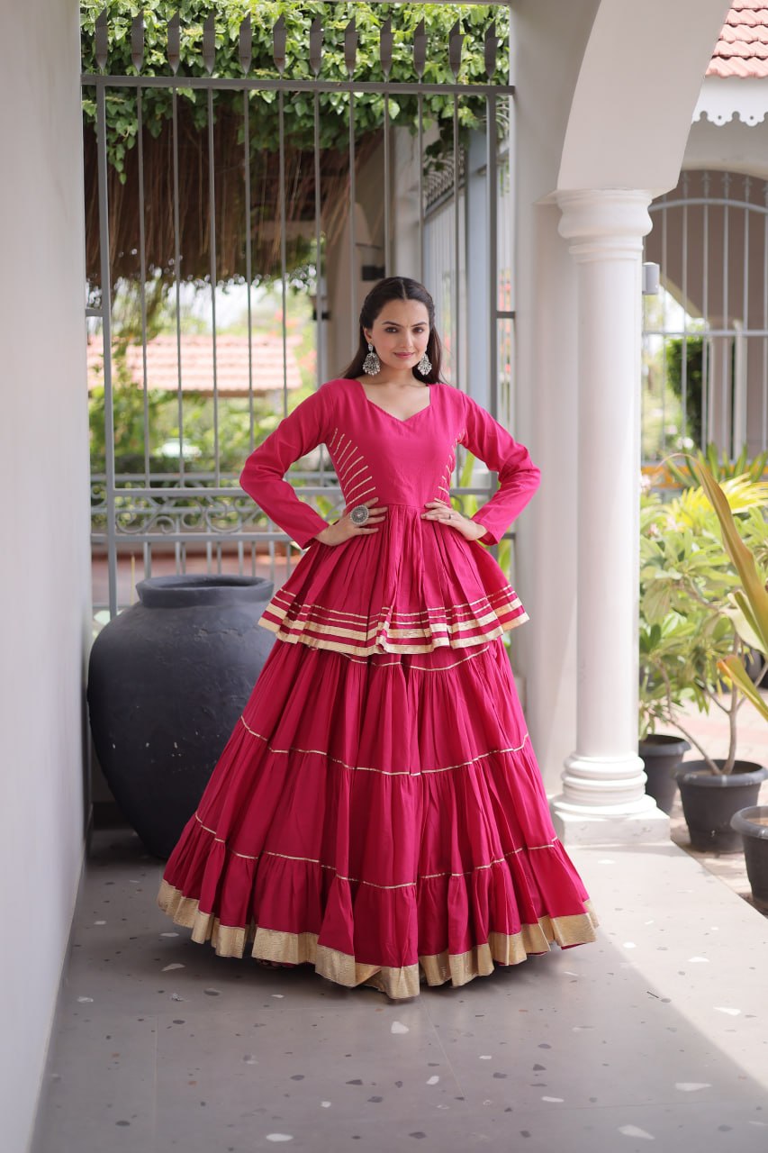 Women Designer Ivory Flared Lehenga Set with Elegant Peplum Top