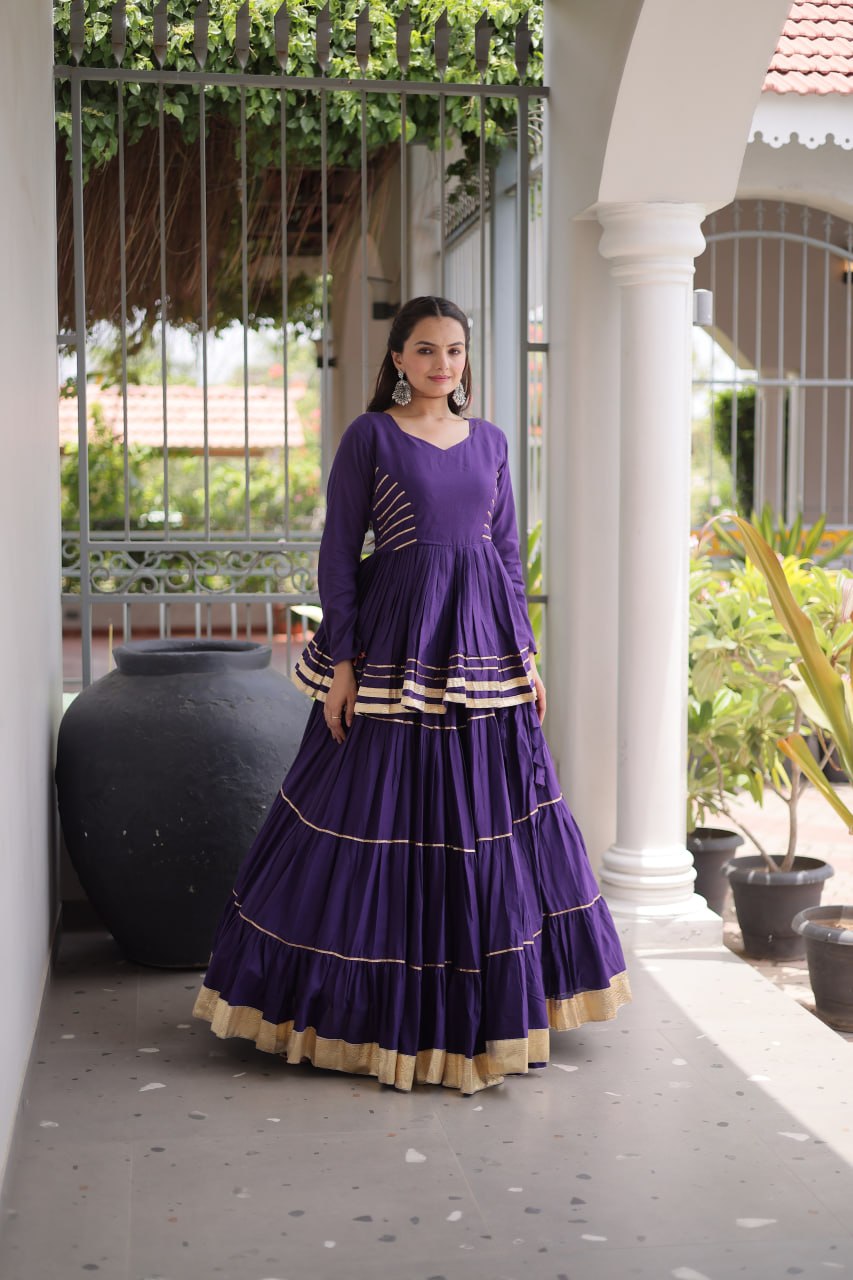 Women Designer Ivory Flared Lehenga Set with Elegant Peplum Top
