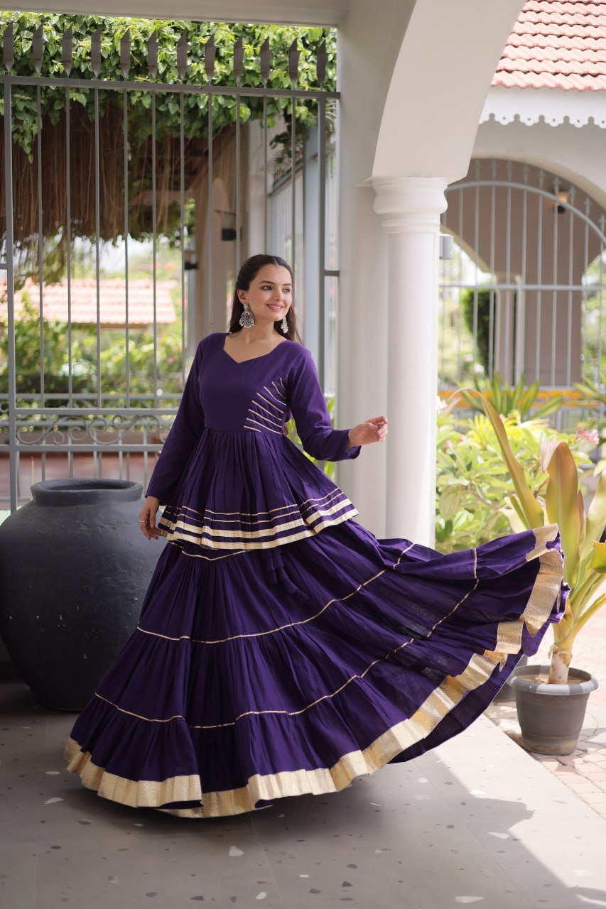 Women Designer Ivory Flared Lehenga Set with Elegant Peplum Top