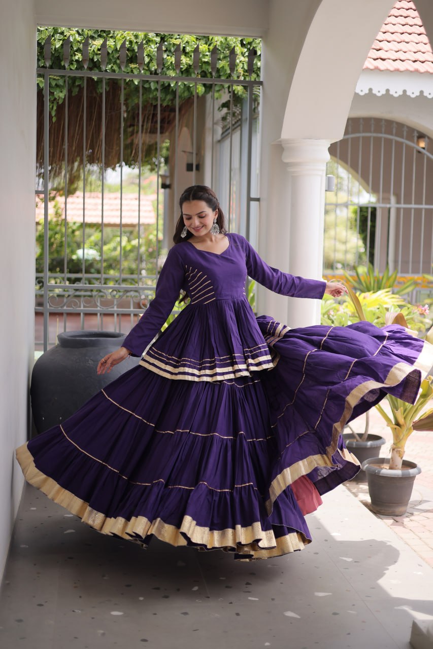 Women Designer Ivory Flared Lehenga Set with Elegant Peplum Top