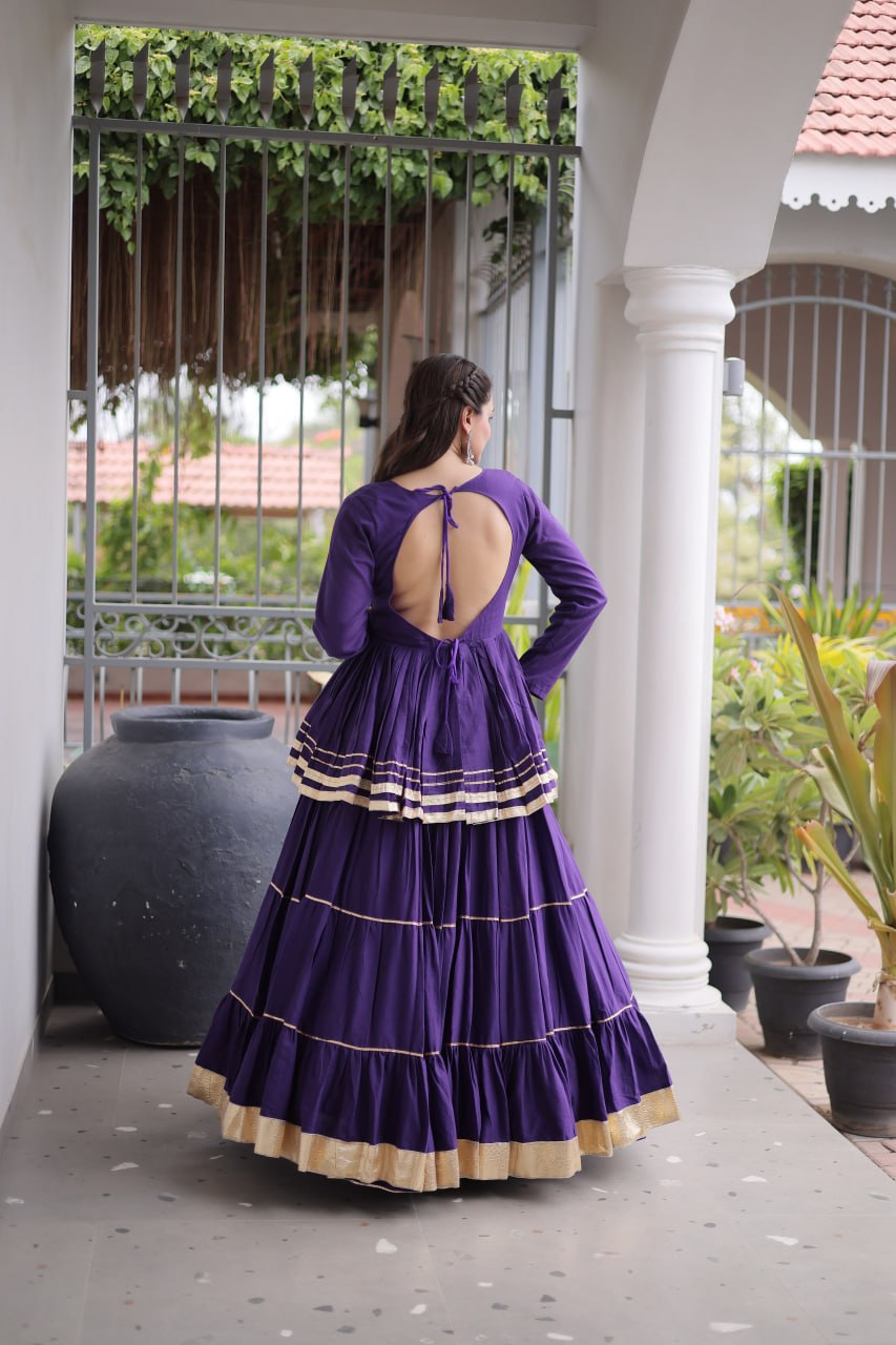 Women Designer Ivory Flared Lehenga Set with Elegant Peplum Top