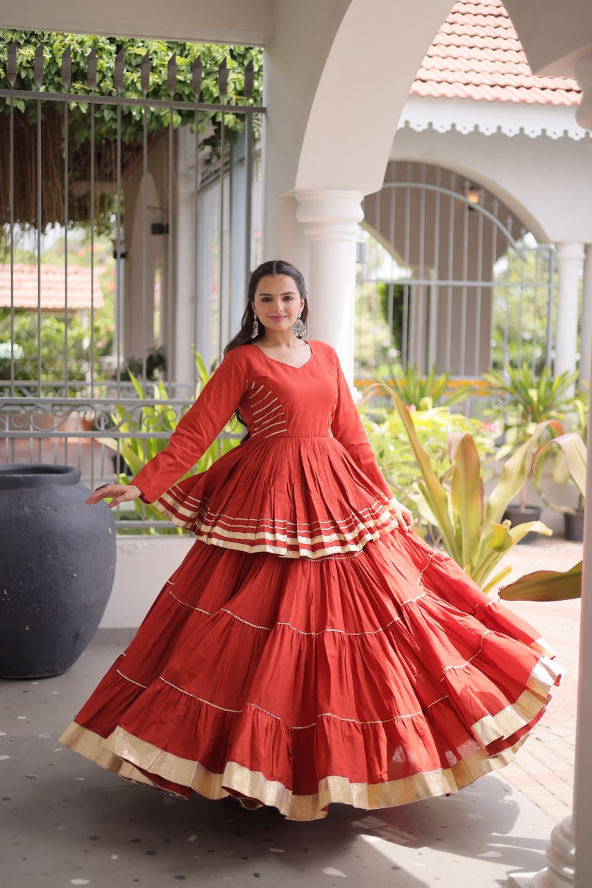 Women Designer Ivory Flared Lehenga Set with Elegant Peplum Top
