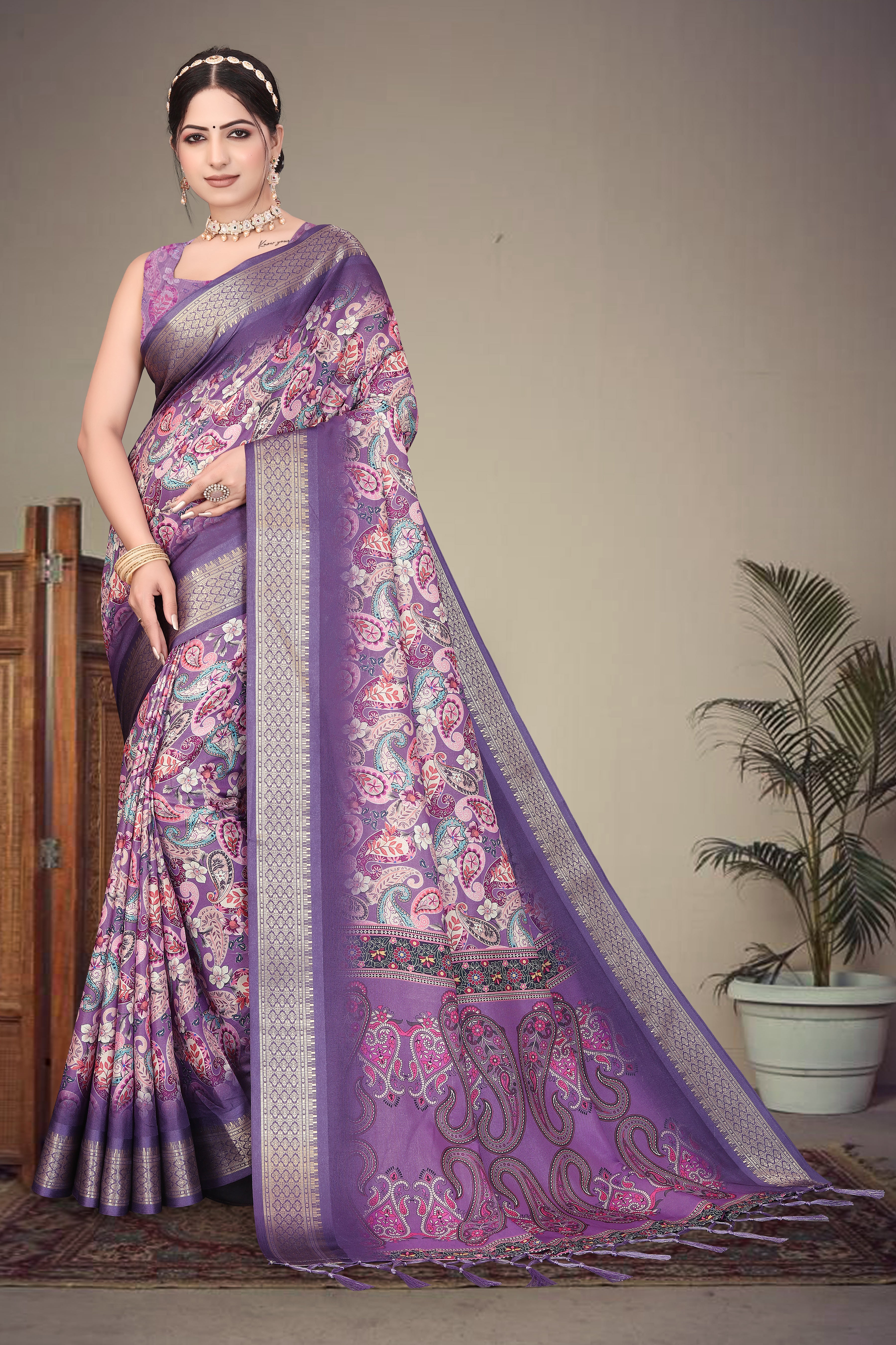Womne Traditional Cotton Silk Designer Saree