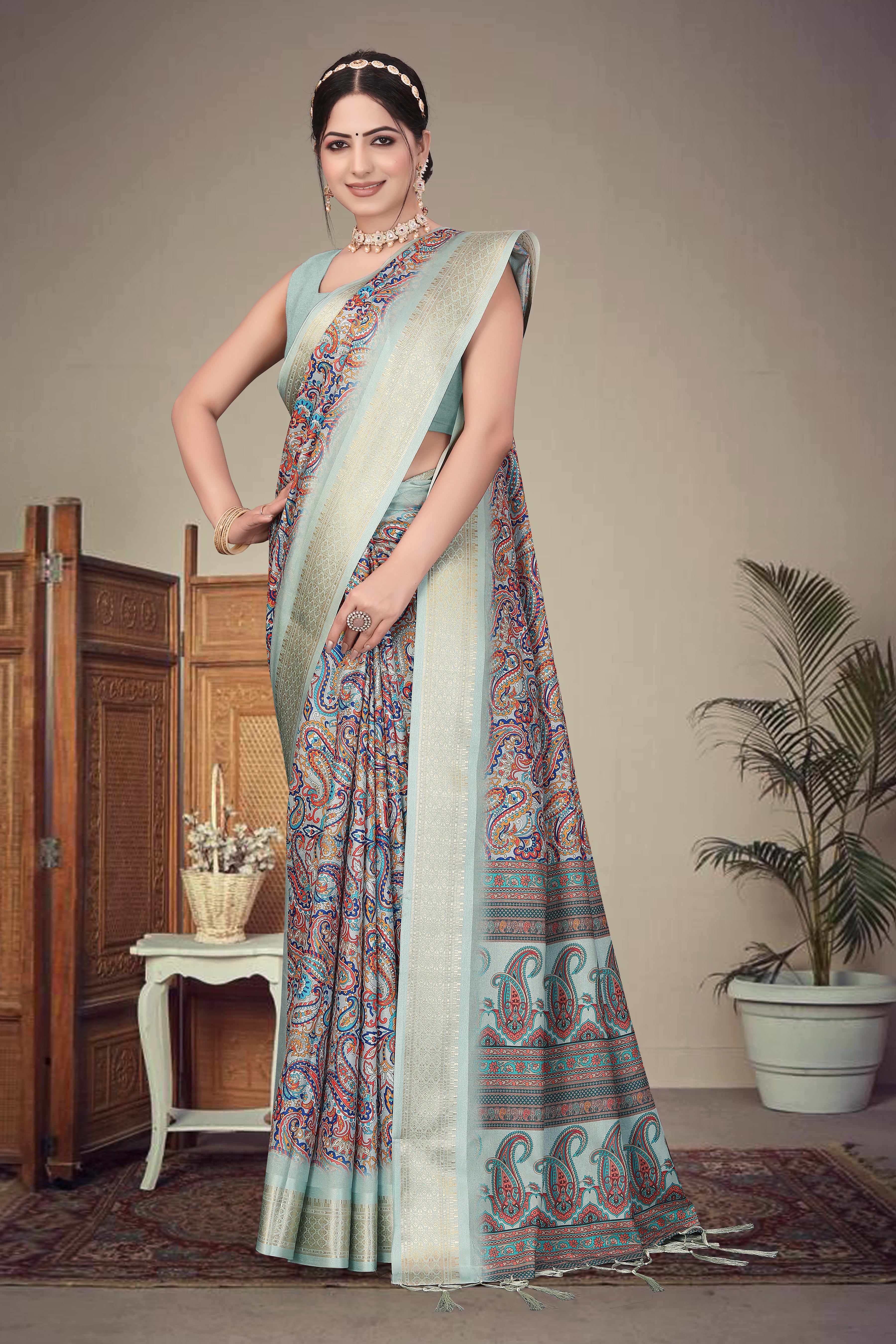 Womne Traditional Cotton Silk Designer Saree