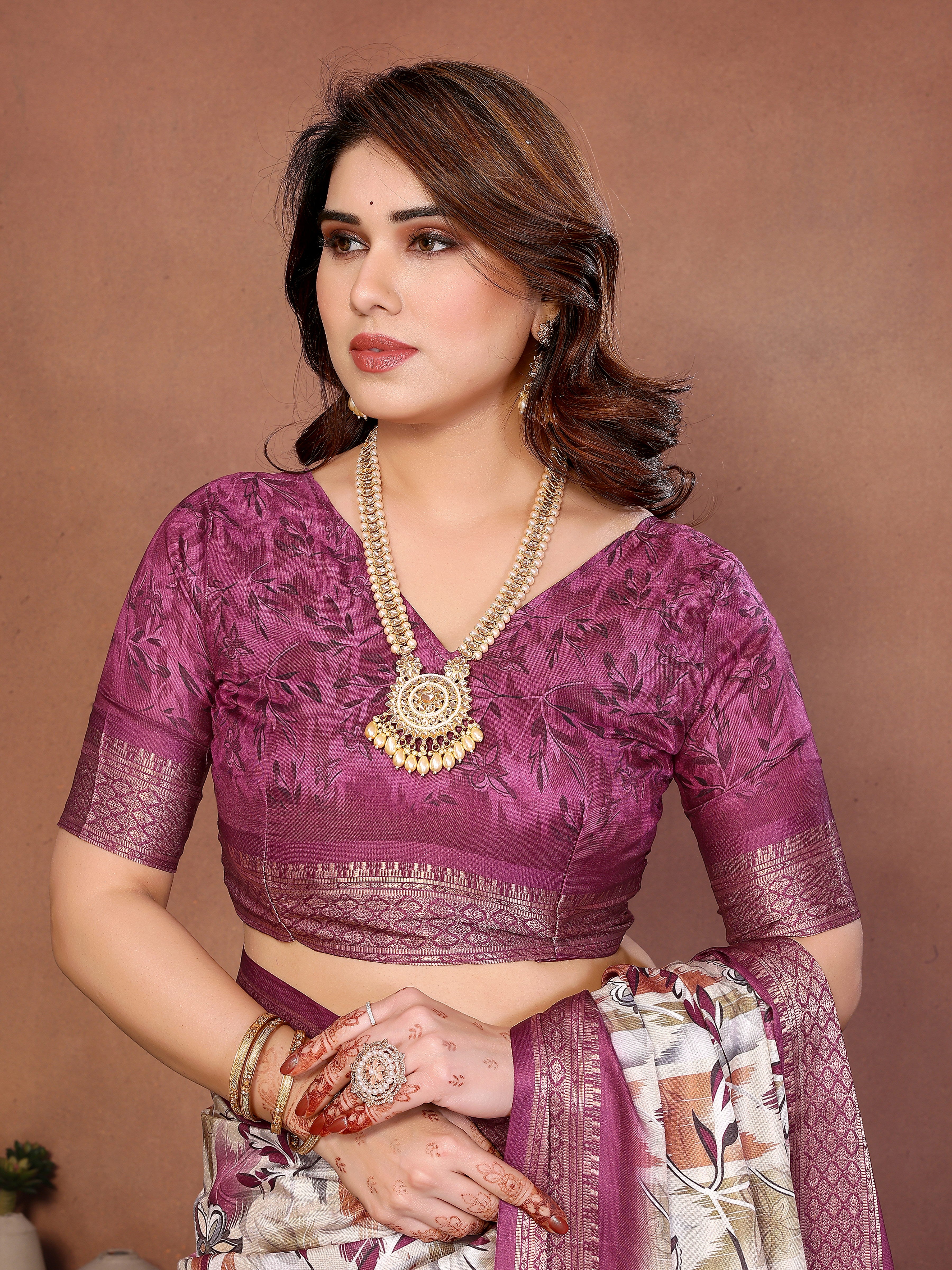 Women Premium Cotton Silk Digital Print Saree