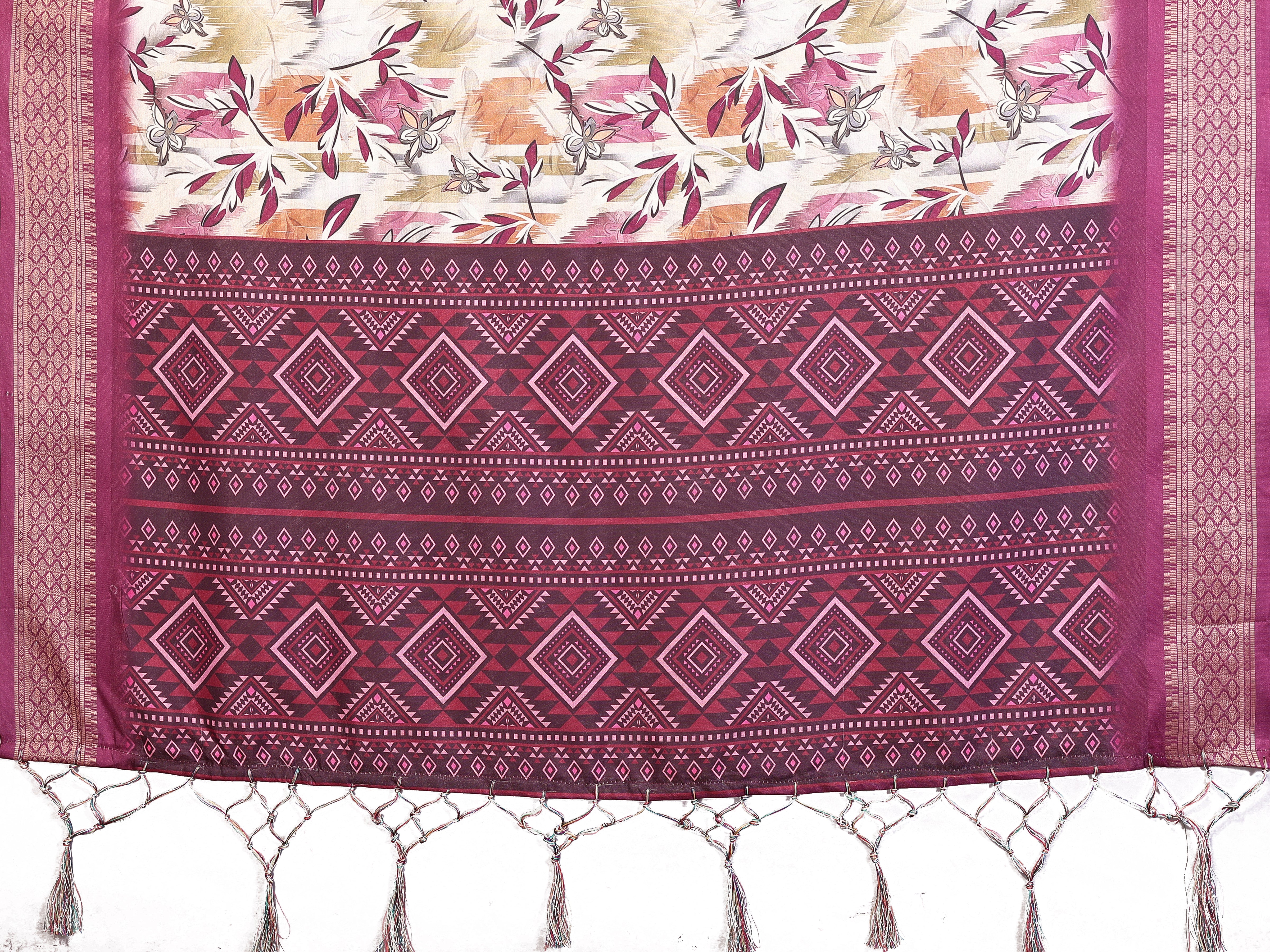 Women Premium Cotton Silk Digital Print Saree
