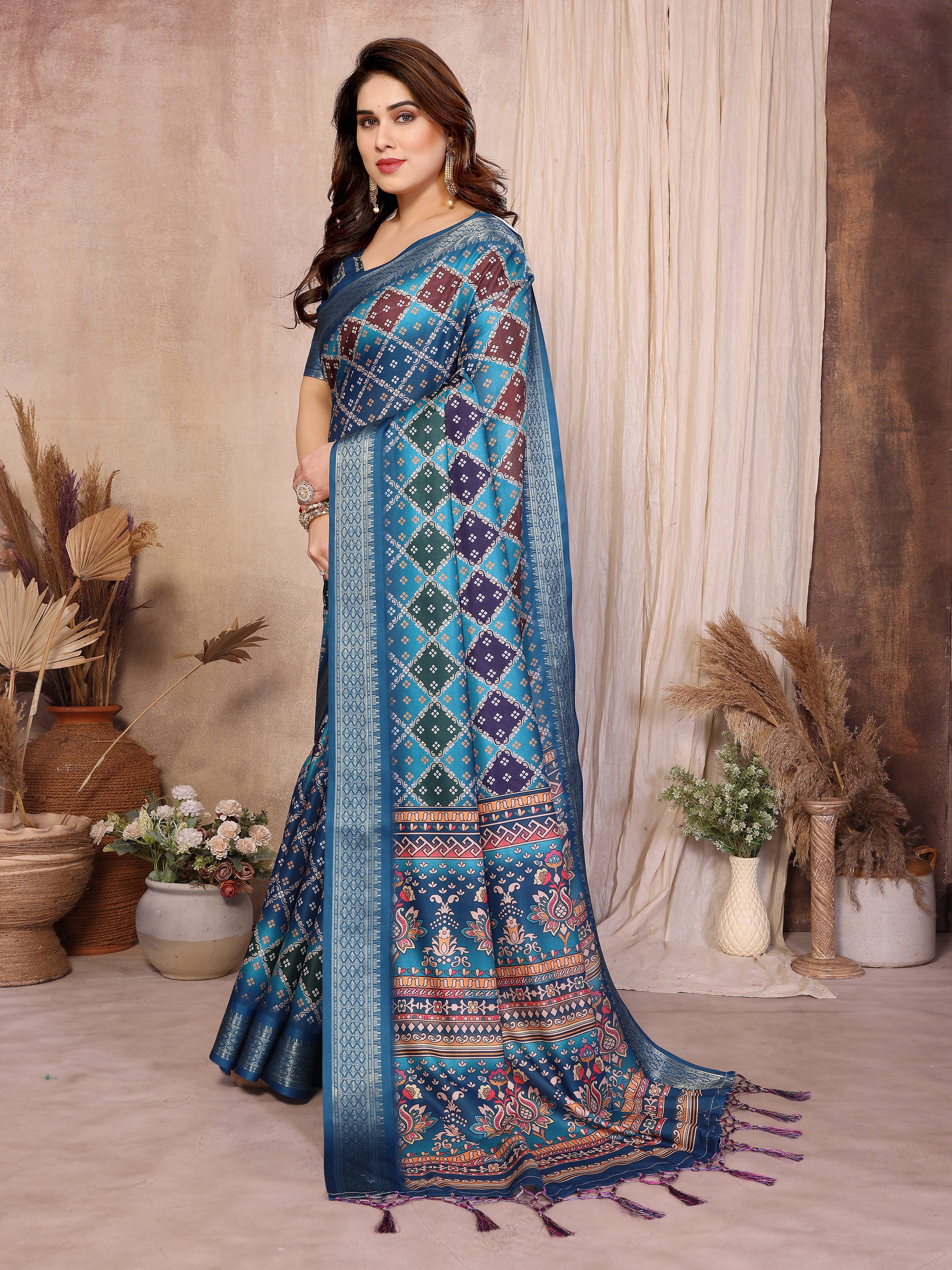 Women Traditional Bandhej Designer Saree