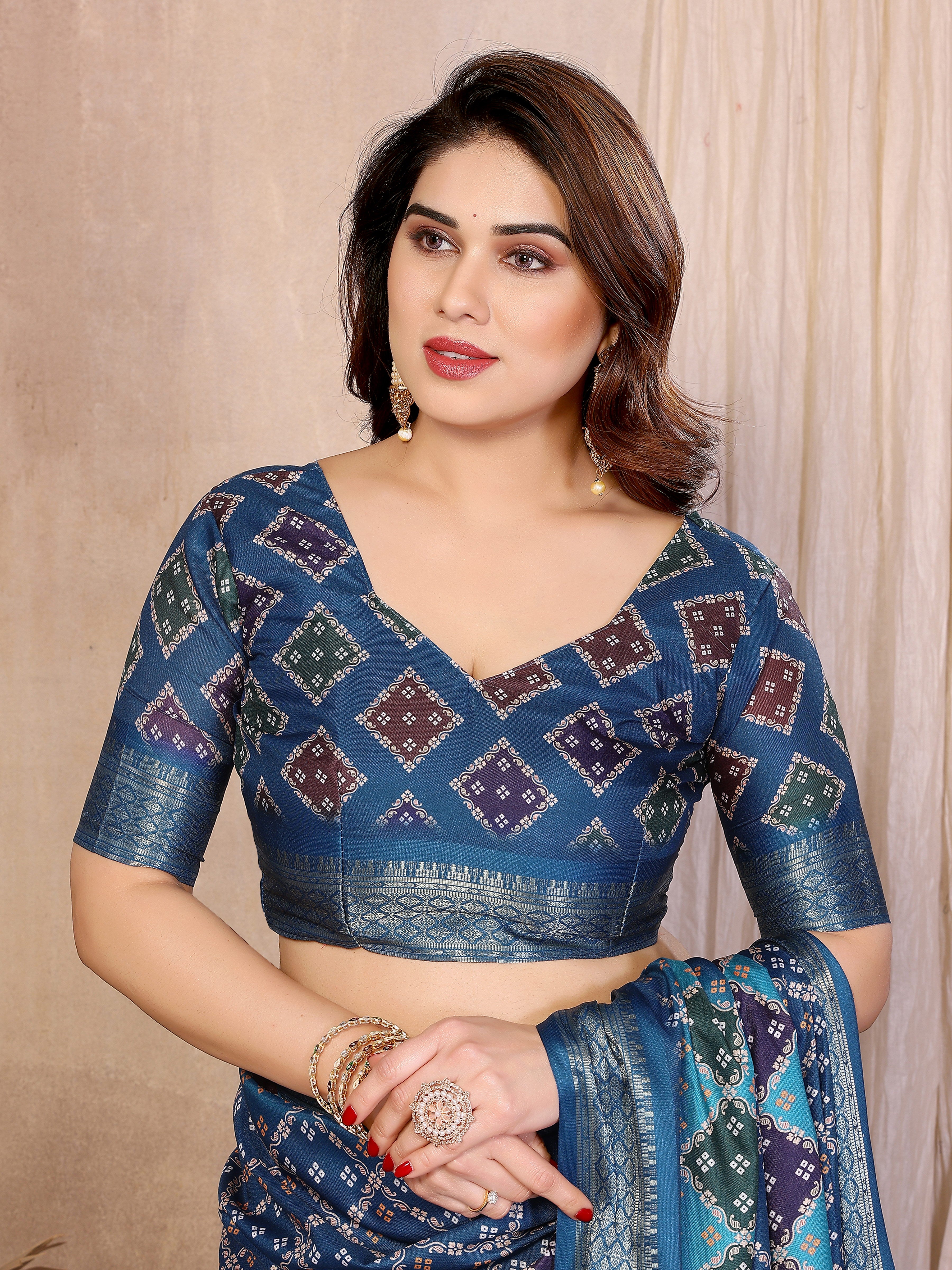 Women Traditional Bandhej Designer Saree
