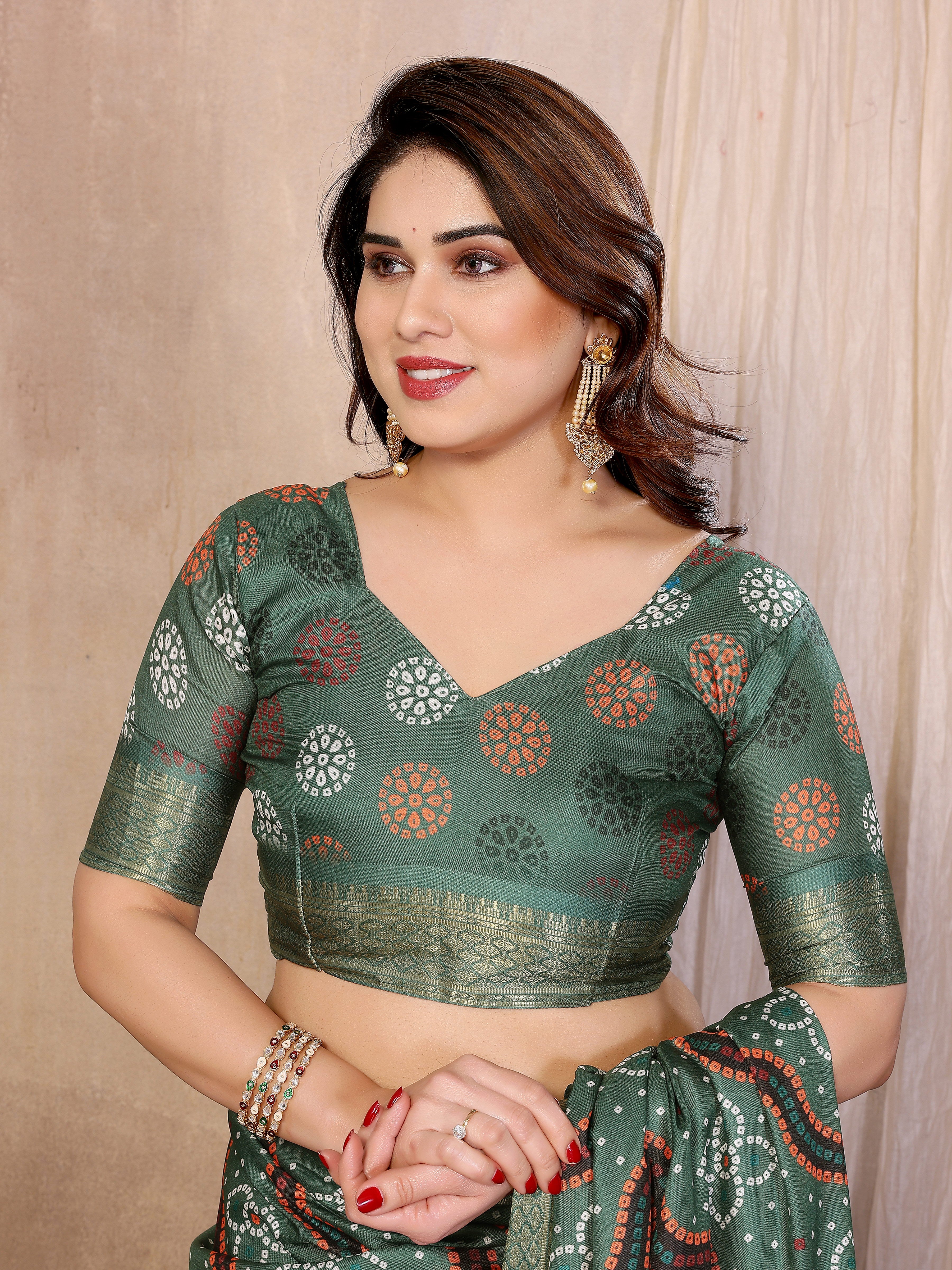 Women Traditional Bandhej Designer Saree
