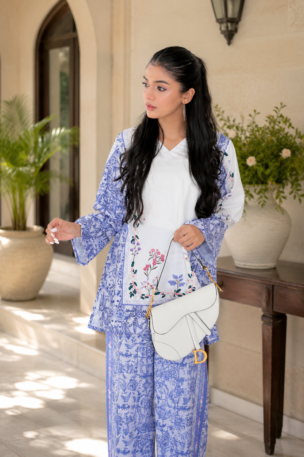 Women Premium Floral Print Co-Ord Set with Palazzo