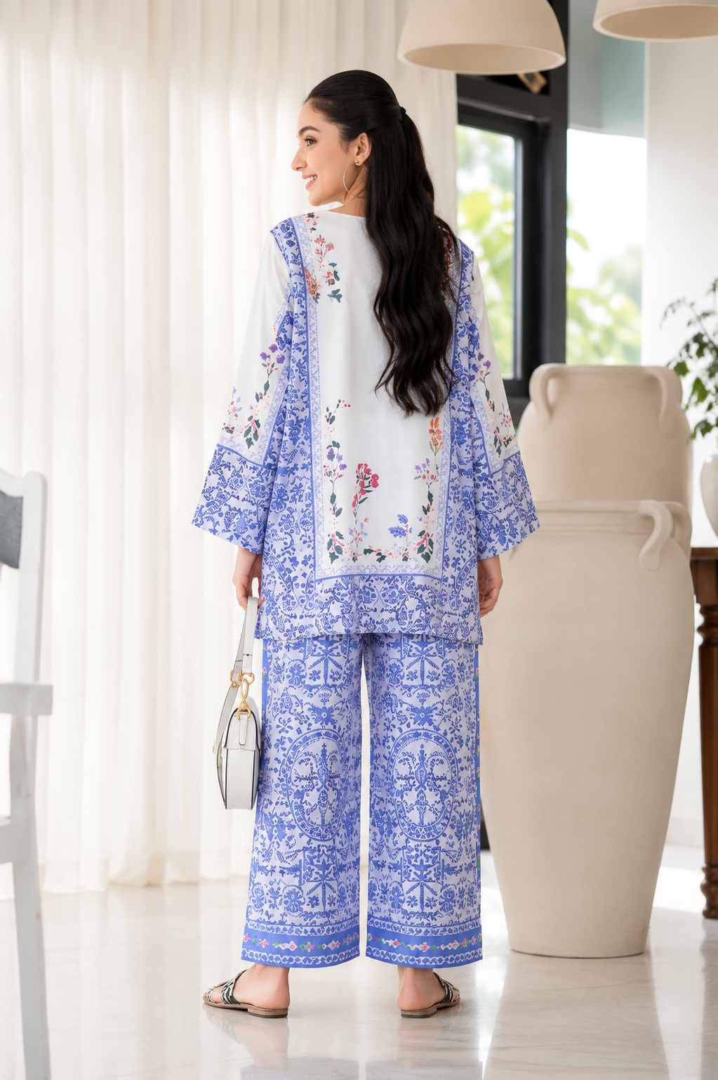 Women Premium Floral Print Co-Ord Set with Palazzo