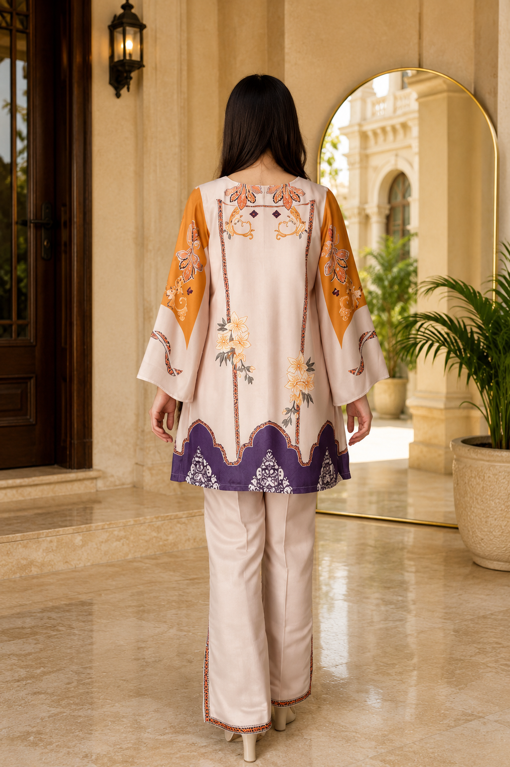 Women Designer Printed Co-Ord Set with Straight Pants