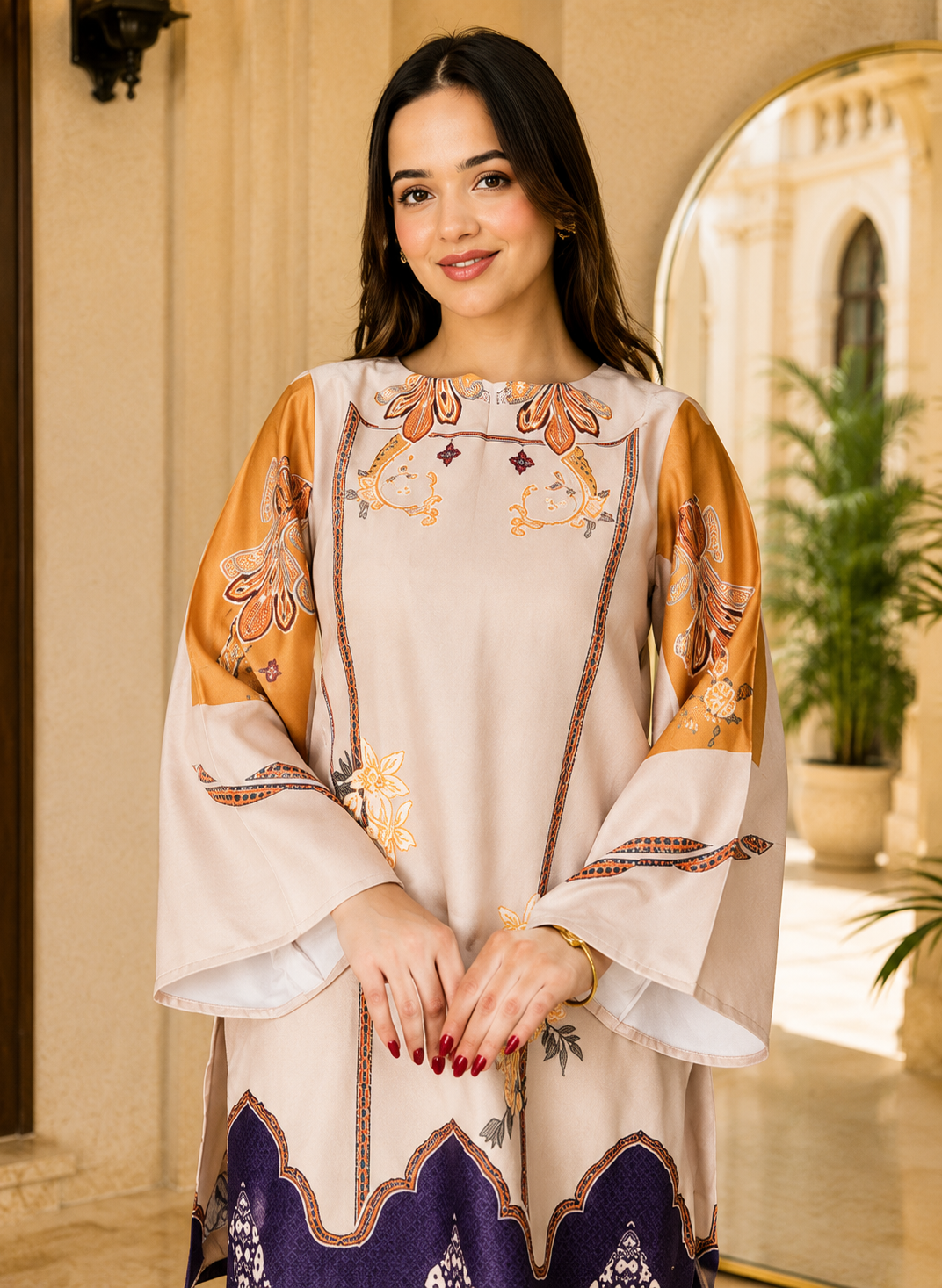 Women Designer Printed Co-Ord Set with Straight Pants