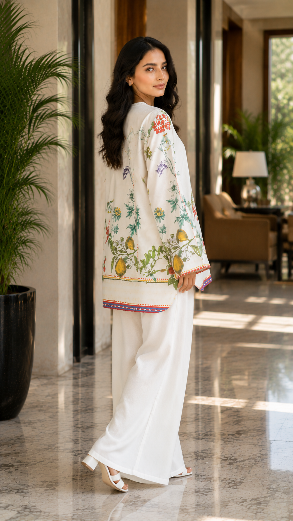 Women Designer Botanical Printed Co-Ord Set