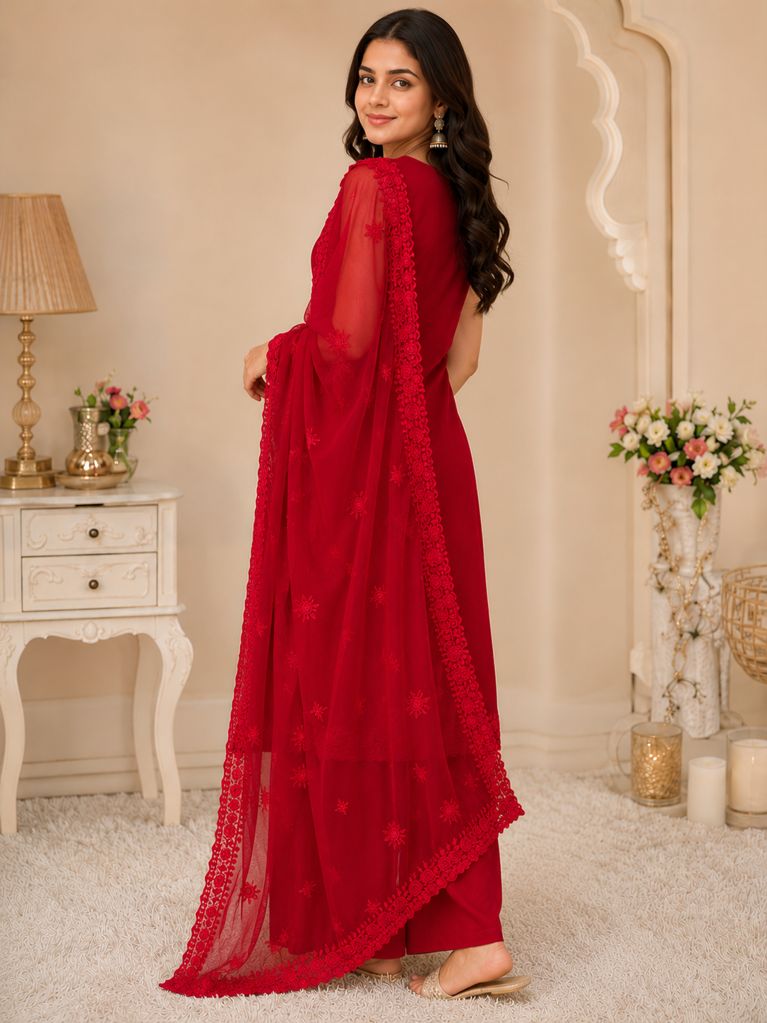 Women Festive Wear Embroidered Kurta Set
