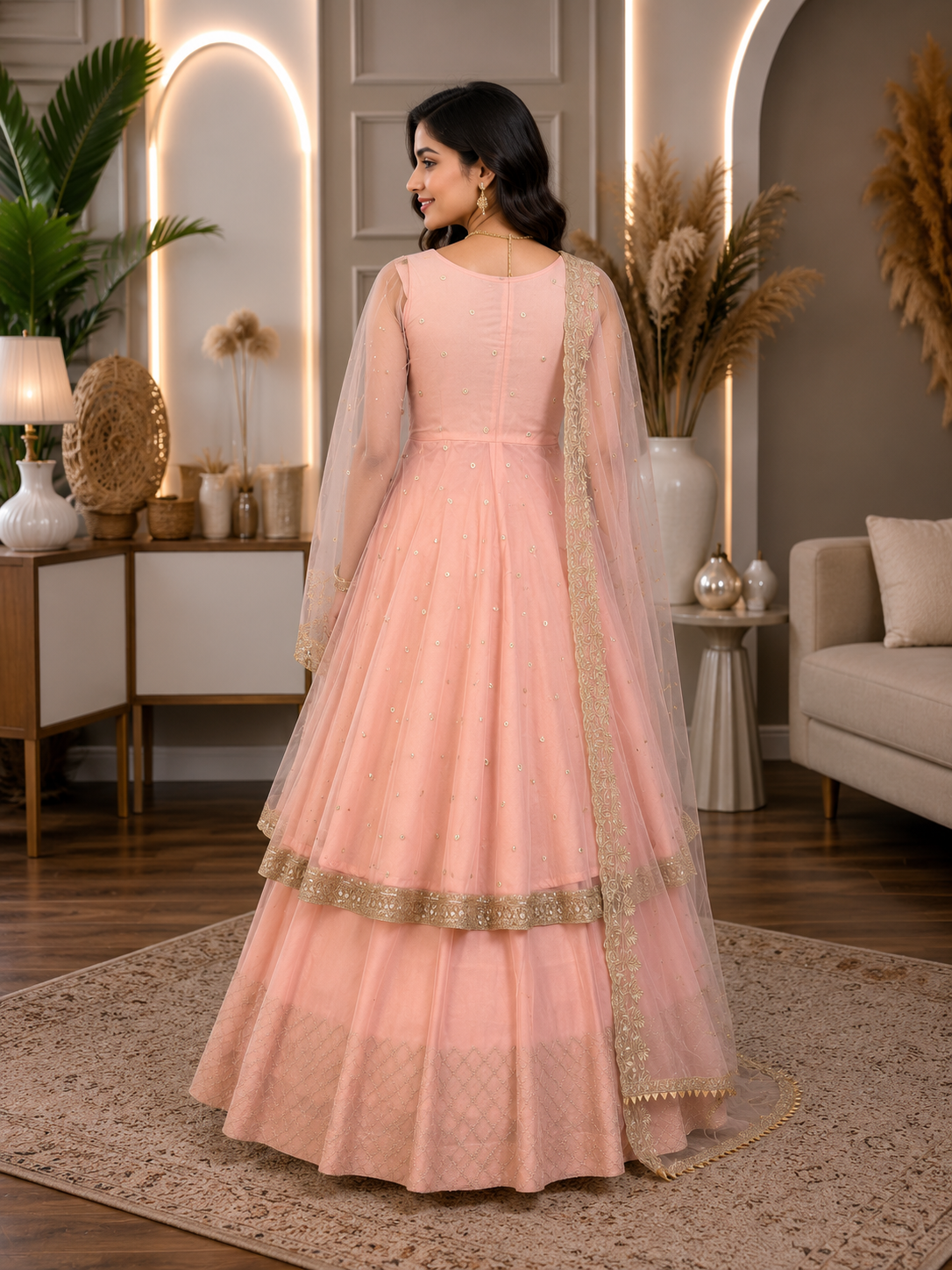 Women Premium Embroidered Anarkali Suit Set with Dupatta