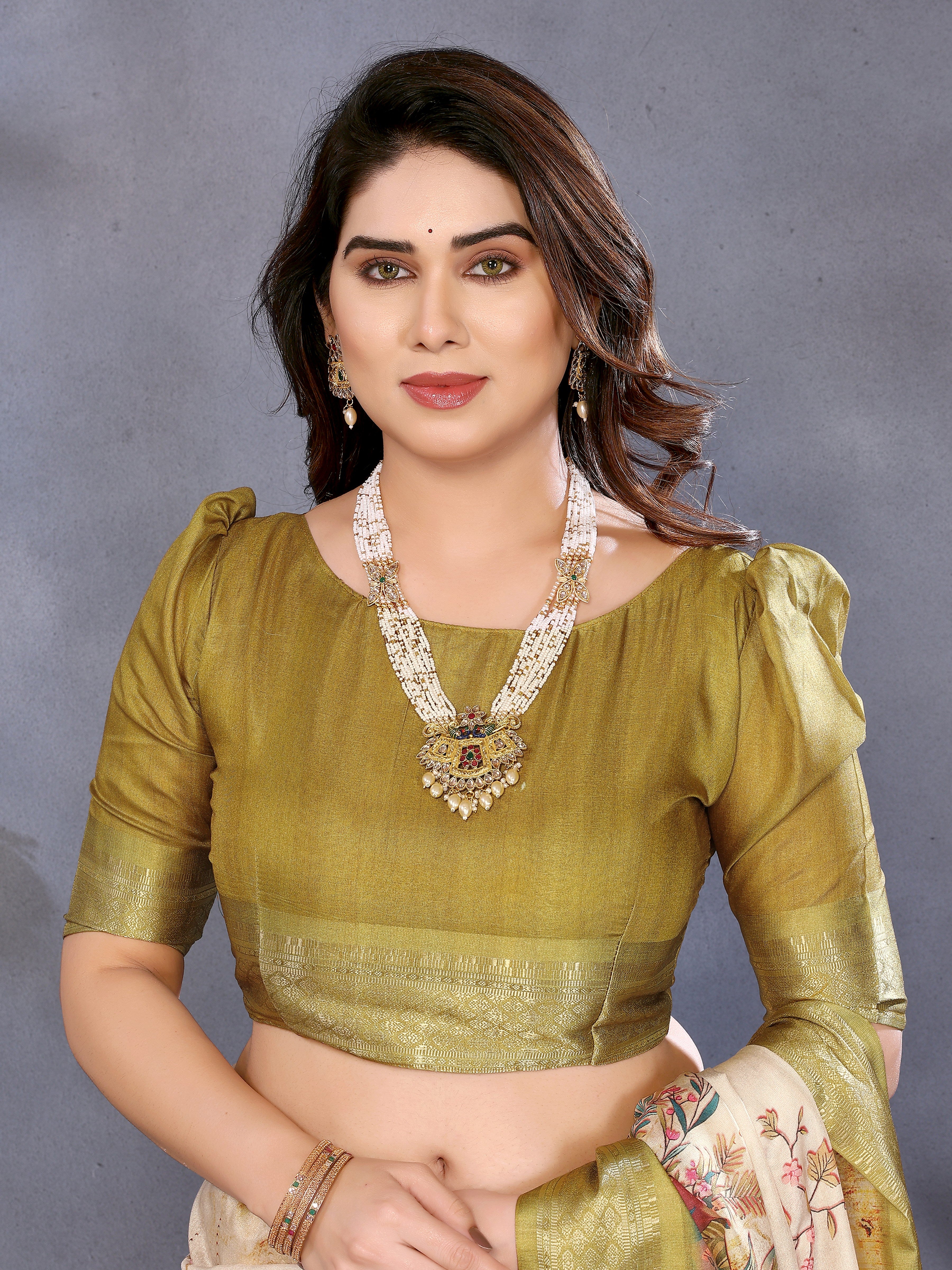 Women Designer Cotton Silk Floral Saree