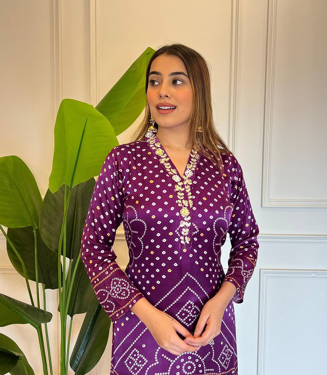 Women Lagadi Patta With Hand Printed and Embroidered Kurti Pent and Dupatta Set
