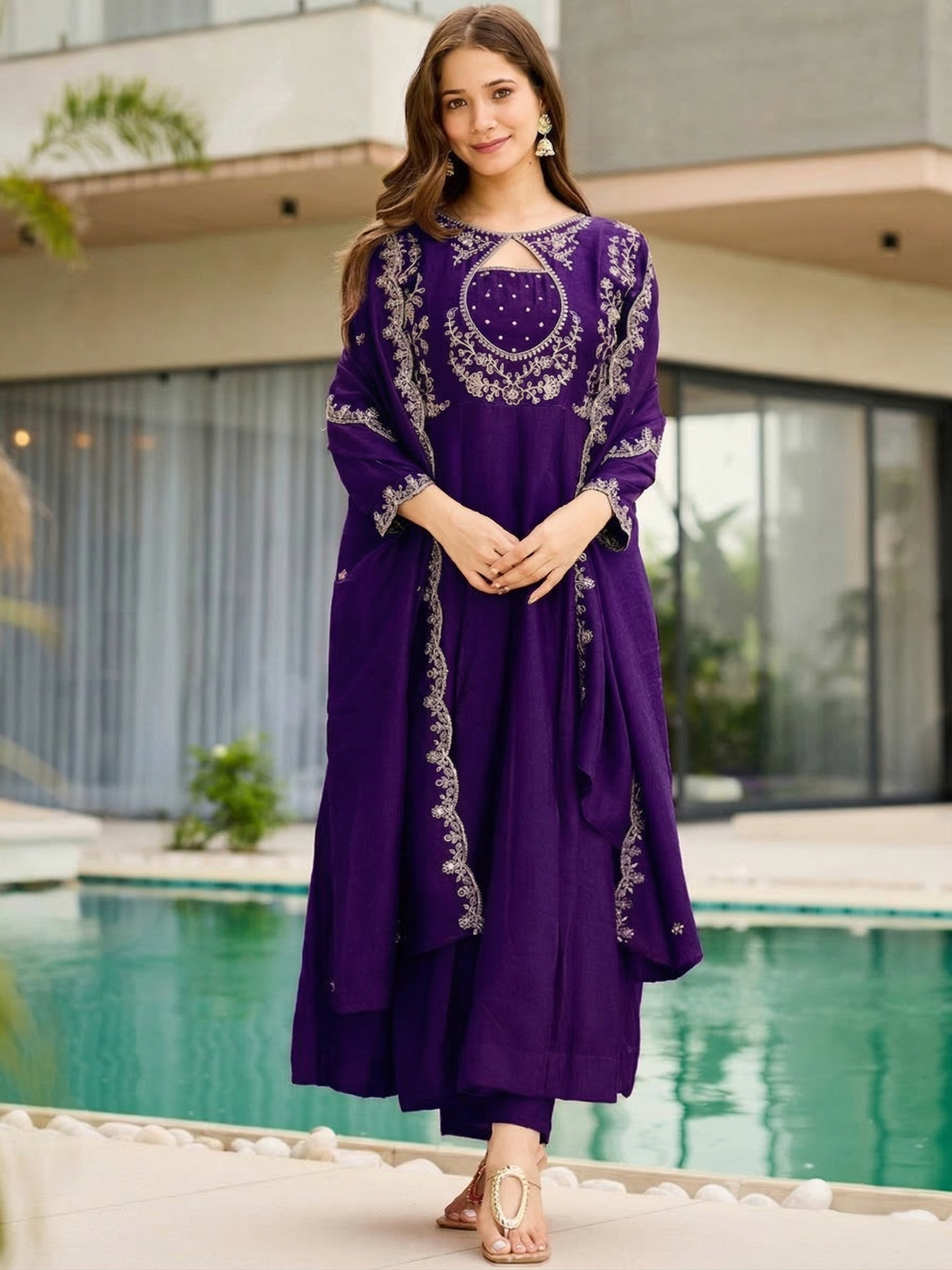 Women Premium Festive Anarkali Suit Set for Women