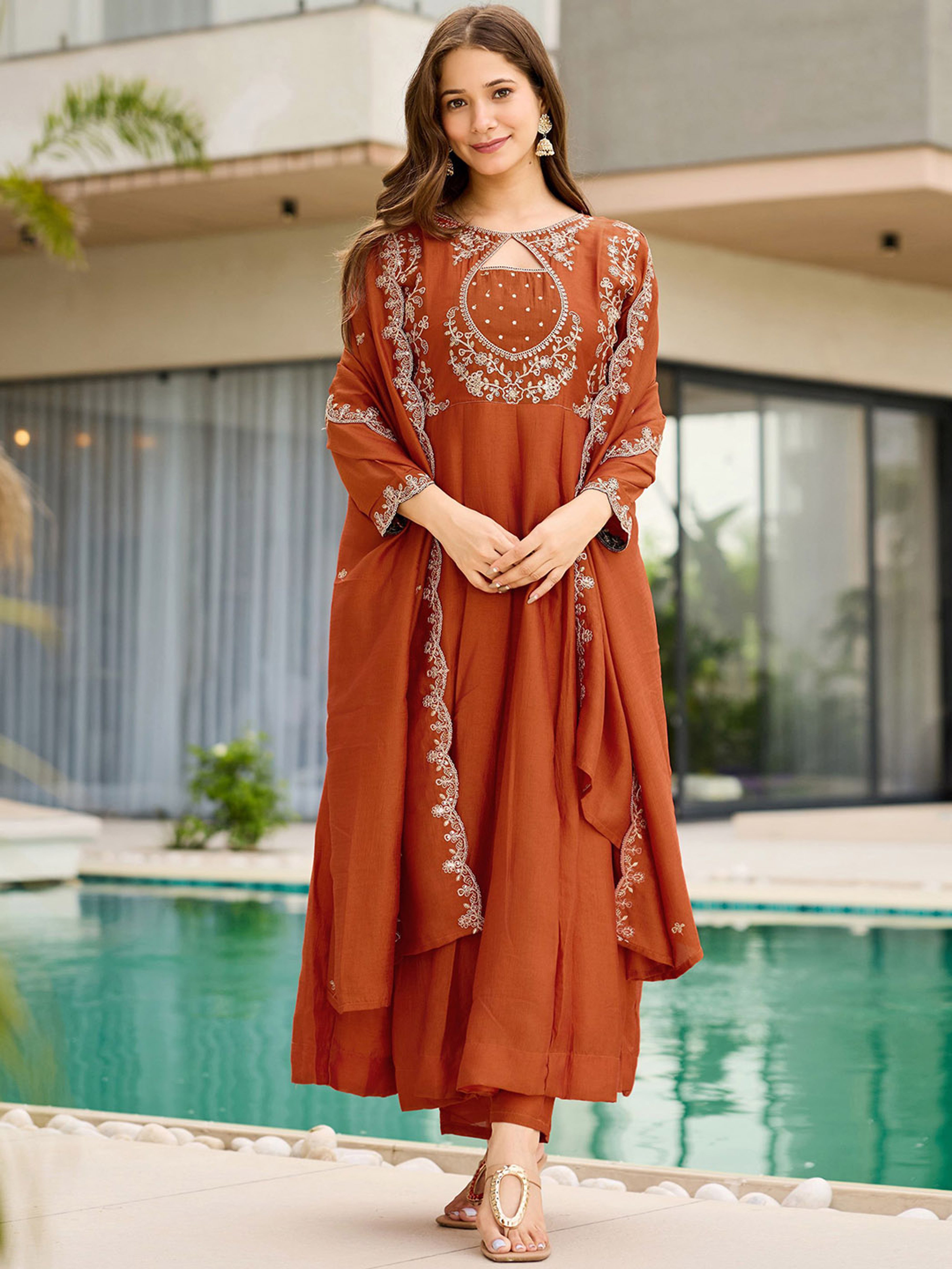 Women Premium Festive Anarkali Suit Set for Women