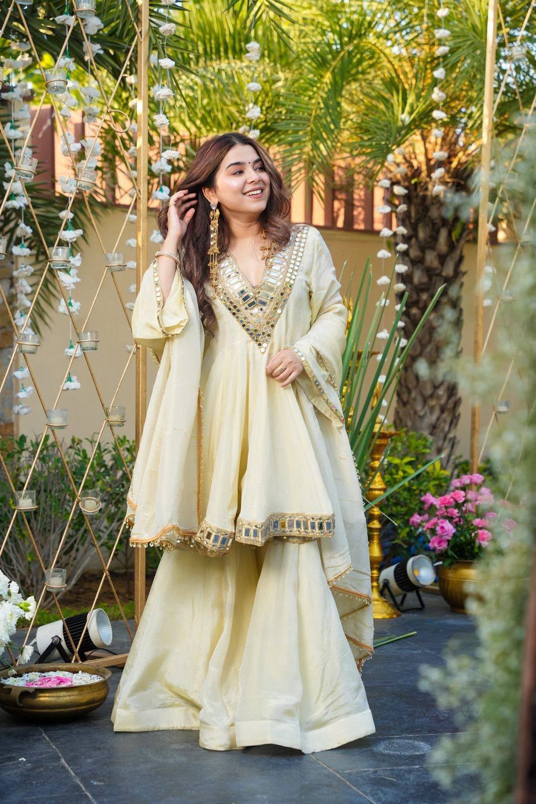 Ivory Sheeshmahal Sharara Suit Set