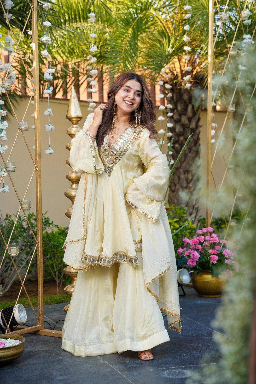 Ivory Sheeshmahal Sharara Suit Set