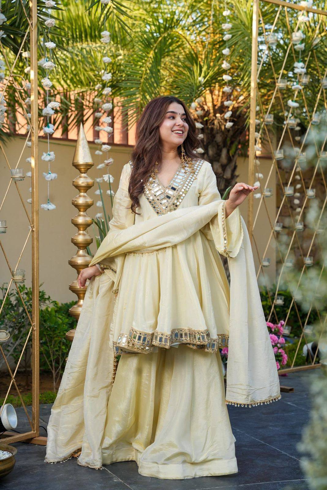 Ivory Sheeshmahal Sharara Suit Set