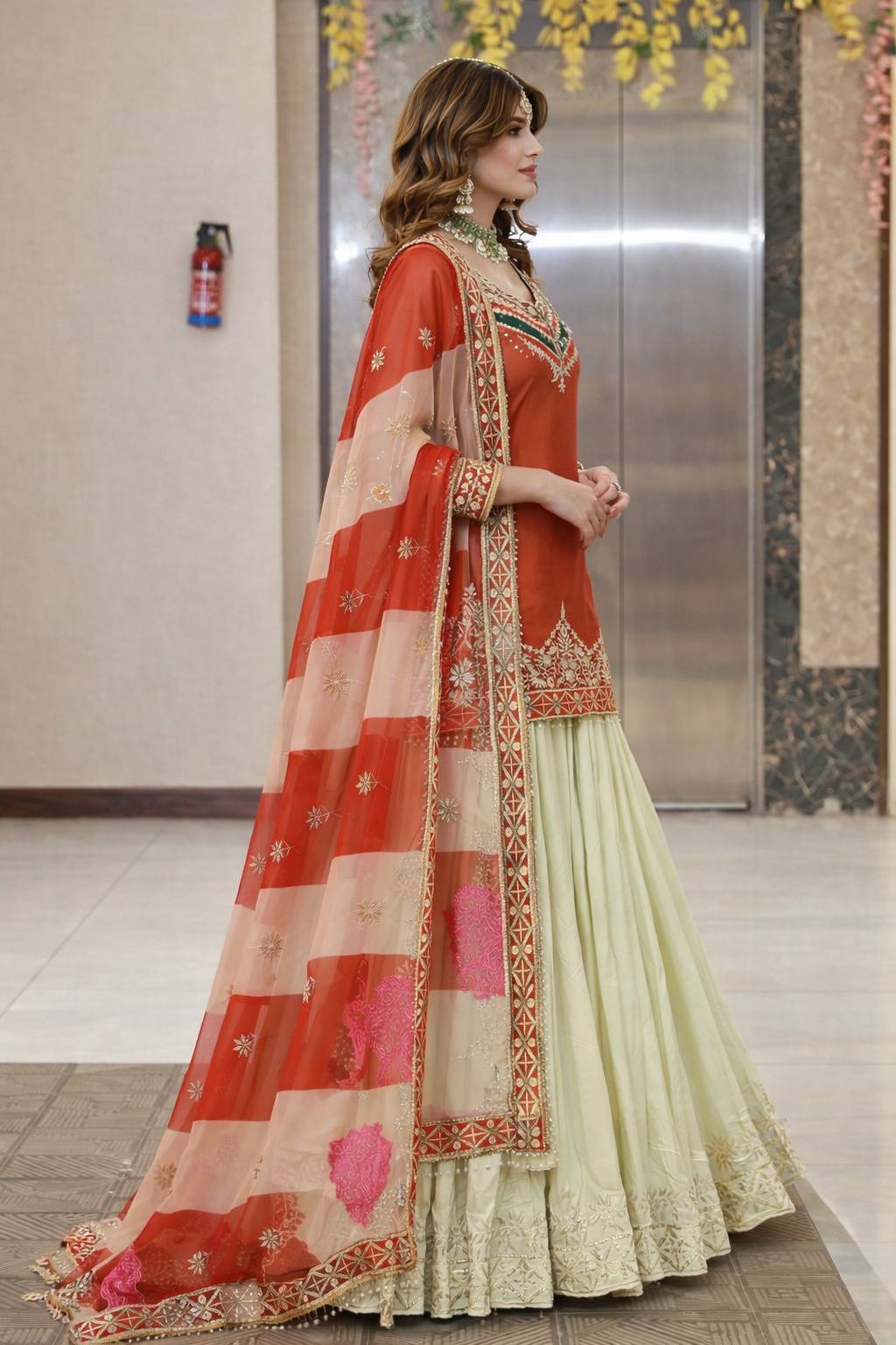 Luxurious Ethnic Suit Set with Exquisite Embroidery Work and Designer Dupatta