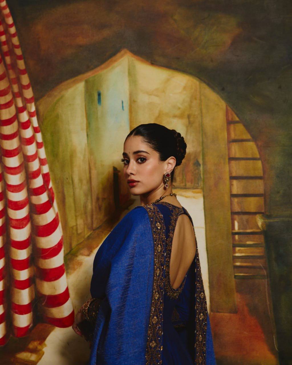 Jhanvi Kapoor Wearing Premium Long Anarkali Suit Set with Dupatta
