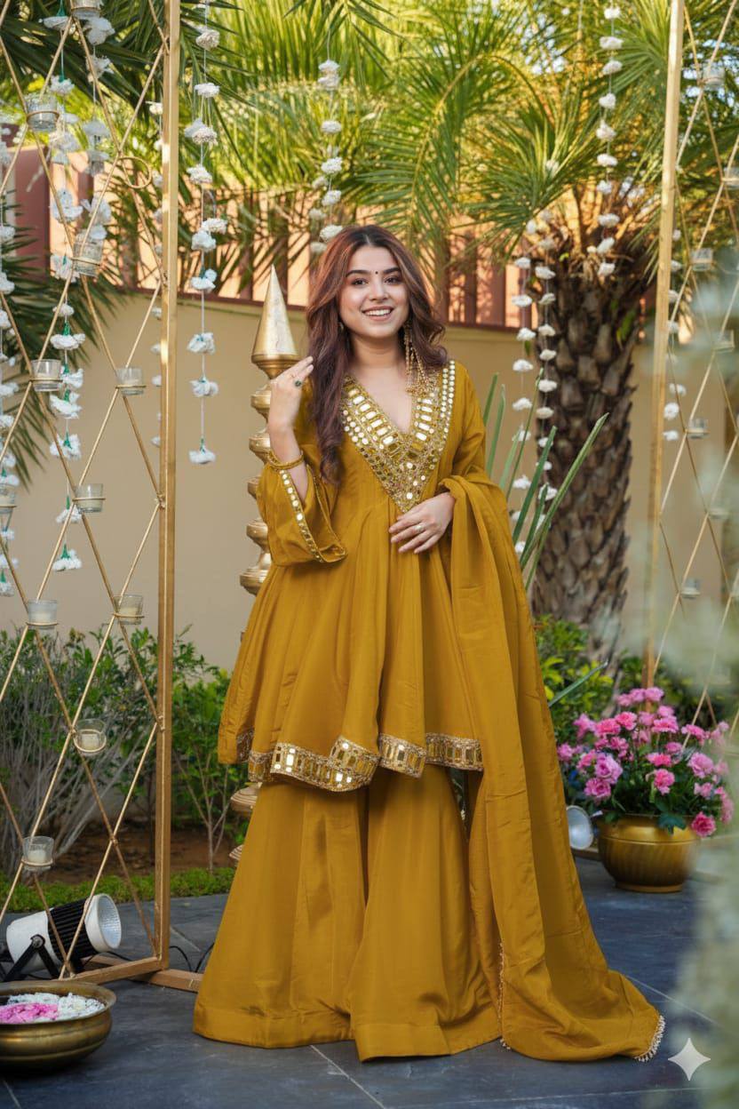 Ivory Sheeshmahal Sharara Suit Set