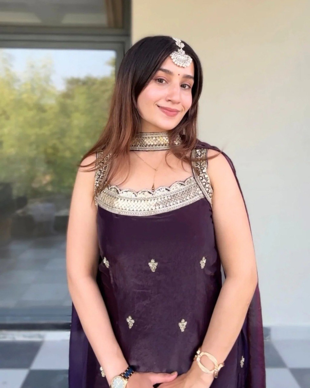 Women Premium Embroidered Sharara Suit Set with Dupatta