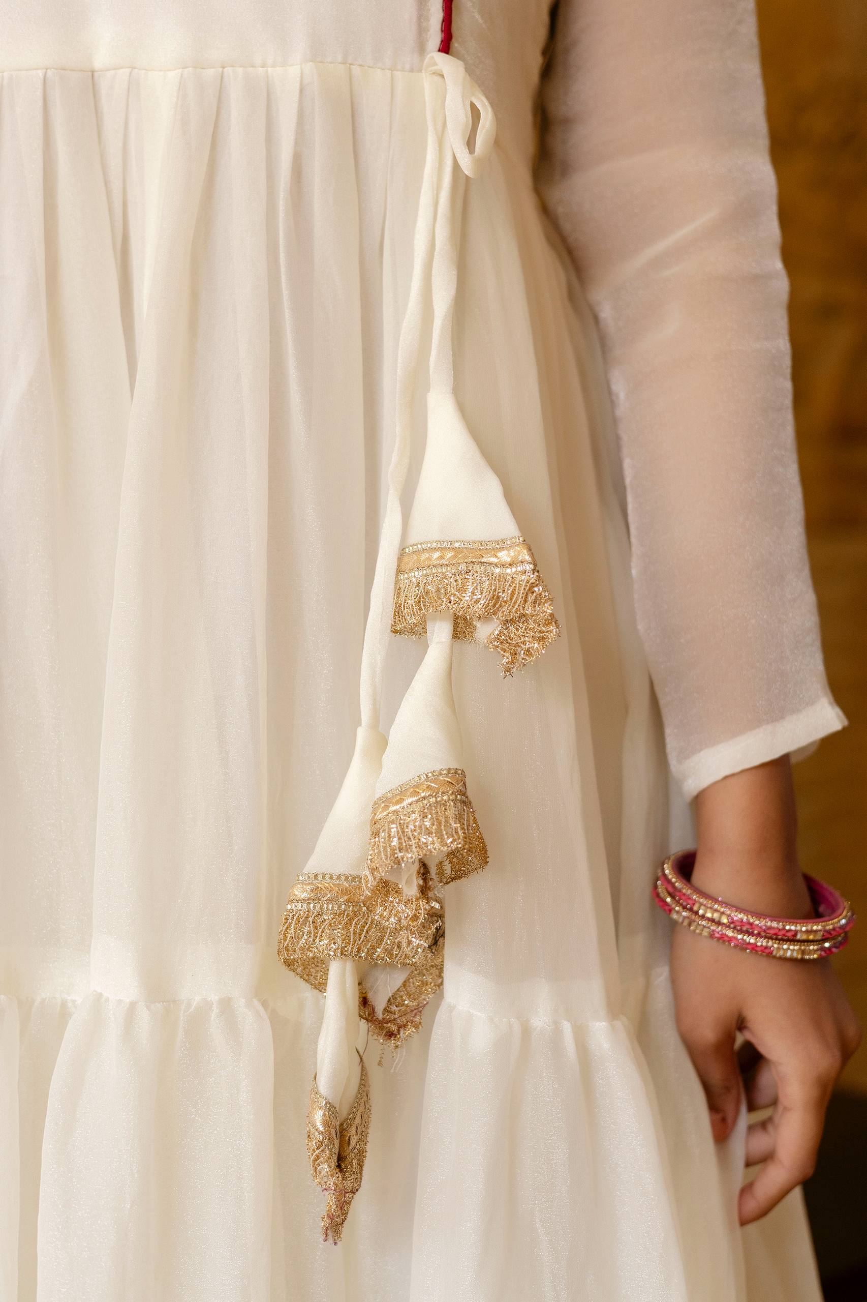 Women Designer Plain Gown with Vintage Embroidered Dupatta