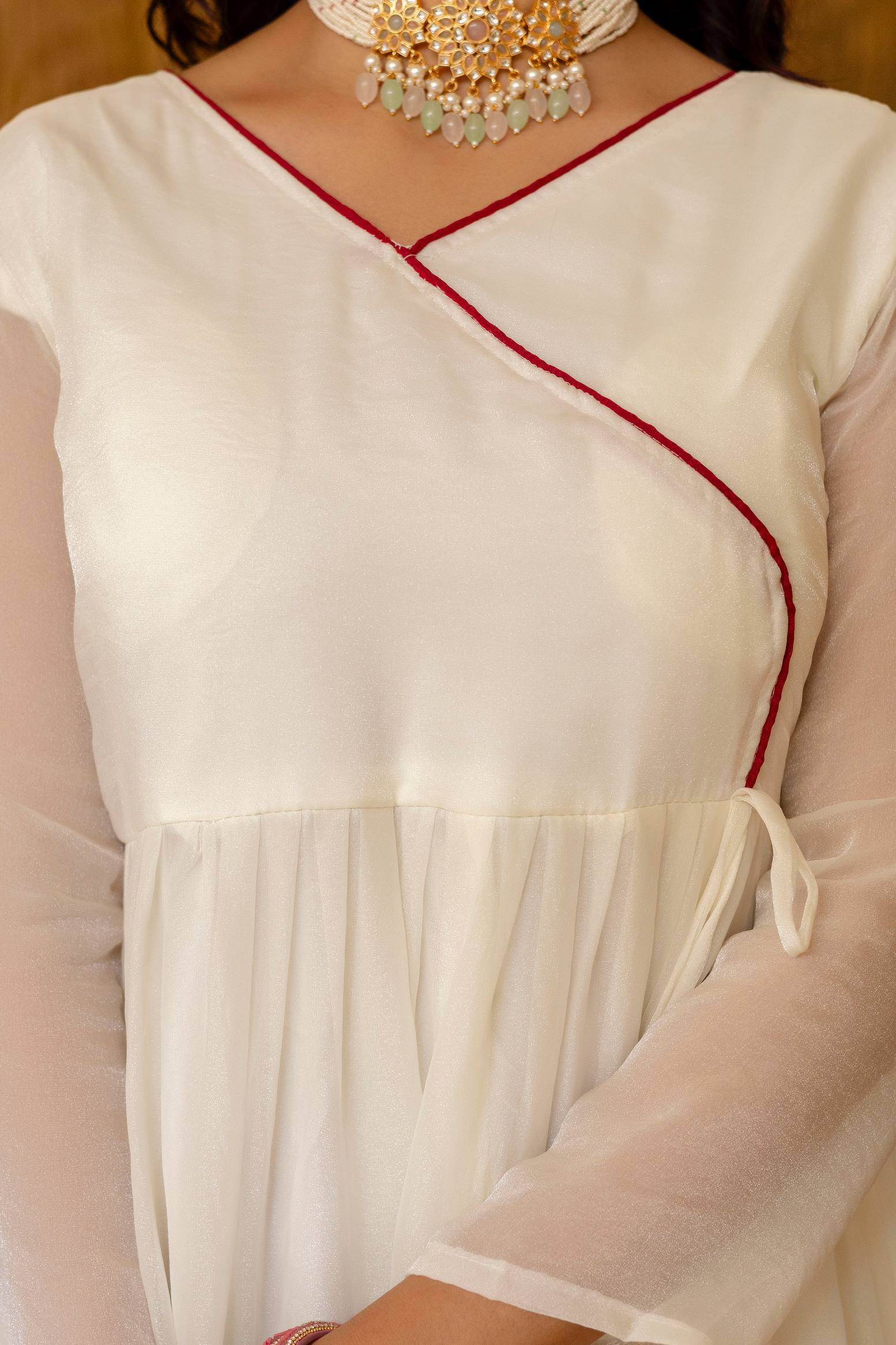 Women Designer Plain Gown with Vintage Embroidered Dupatta