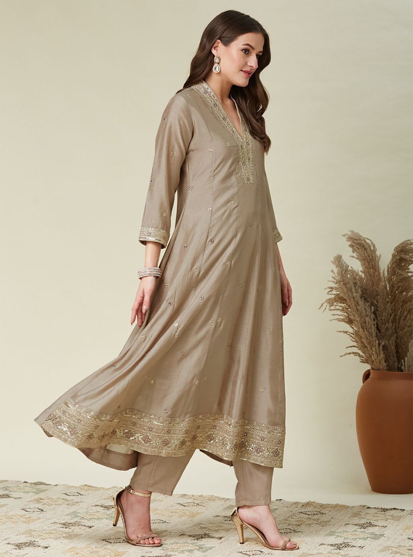 Women Traditional Anarkali Suit with Dupatta