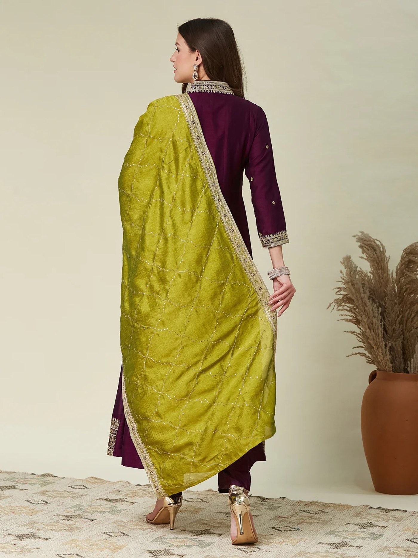 Women Traditional Anarkali Suit with Dupatta